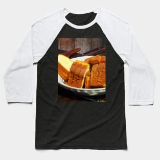 Food - Plate With Sliced Bread and Knives Baseball T-Shirt